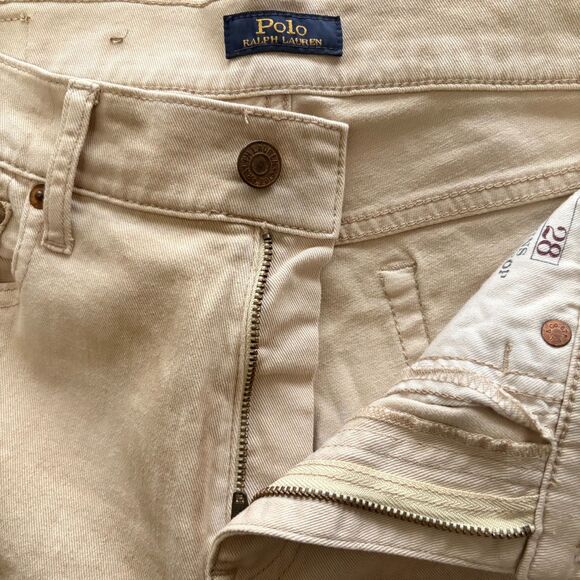 Polo Ralph Lauren the Tompkins Skinny Crop Jeans Tan Tie Dye Bohemian‎ Size 28 - Picture 5 of 7